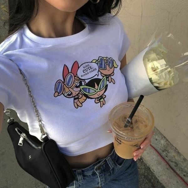 Beyaz Cute PWR Crop