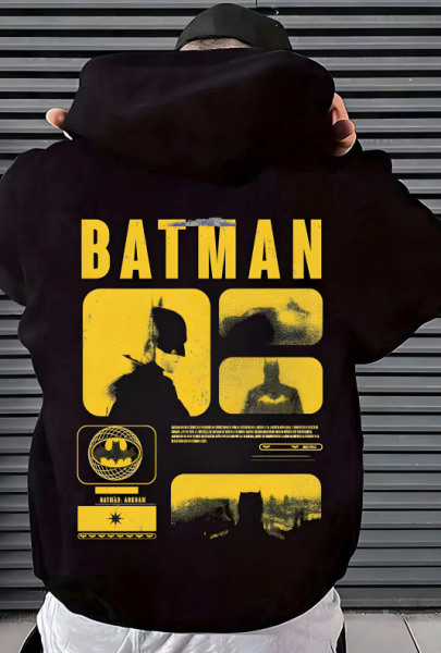 Batman Tasarım Kapşonlu Unisex Sweatshit Hoodie