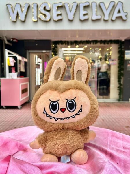 Açık Kahverengi Peluş Labubu 28 cm