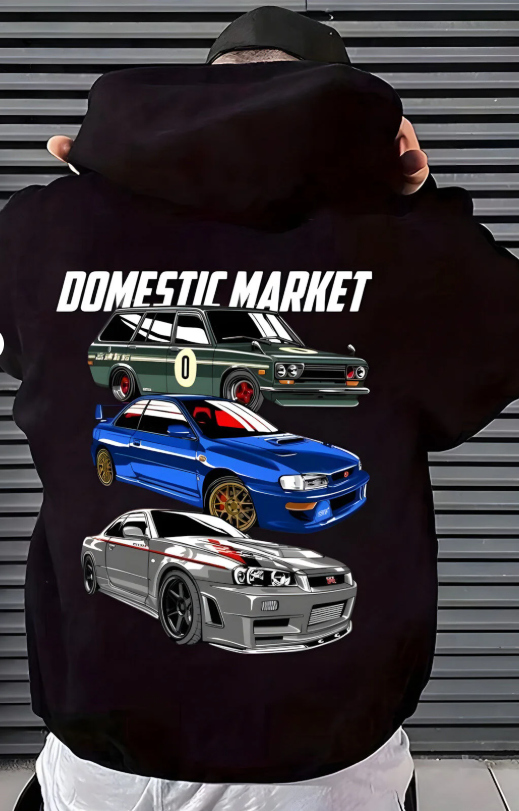 Domestic Market Tasarım Unisex Oversize Kapşonlu Hoodie Sweatshirt