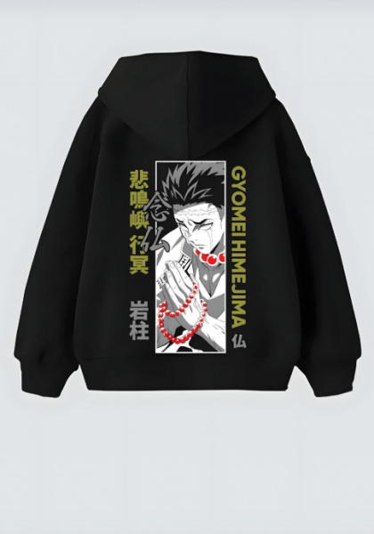 Gyomei Himejima Kimetsu Tasarım Kapşonlu Unisex Sweatshit Hoodie