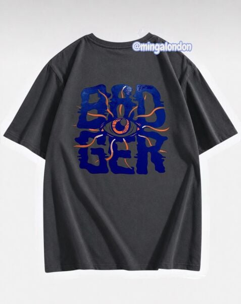 Bad Ger Sırt Baskılı Füme T-Shirt