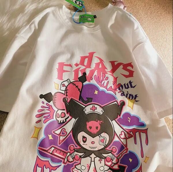 Y2k Sanrio Days Five Beyaz Unisex T-Shirt
