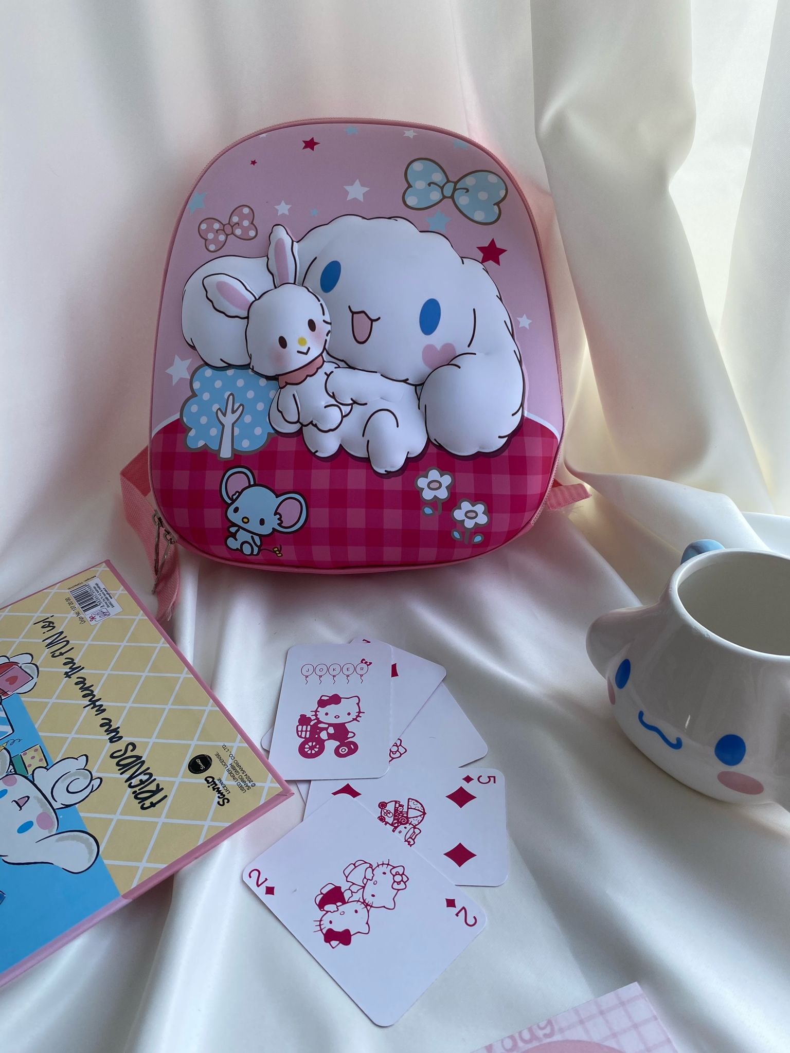 Cinnamoroll Desenli Kabartmalı Sırt Çantası