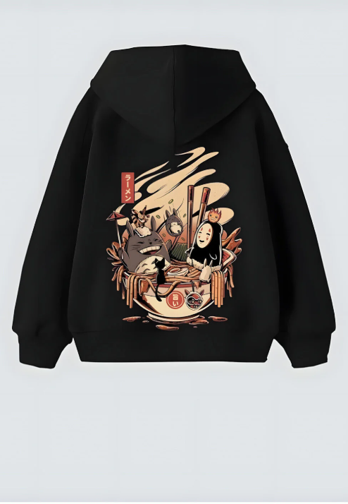 Ramen Pool Party Unisex Oversize Kapşonlu Hoodie Sweatshirt