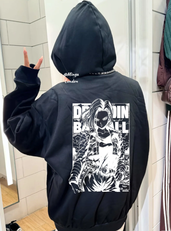 Siyah Beyaz baskılı oversize Sweatshirt