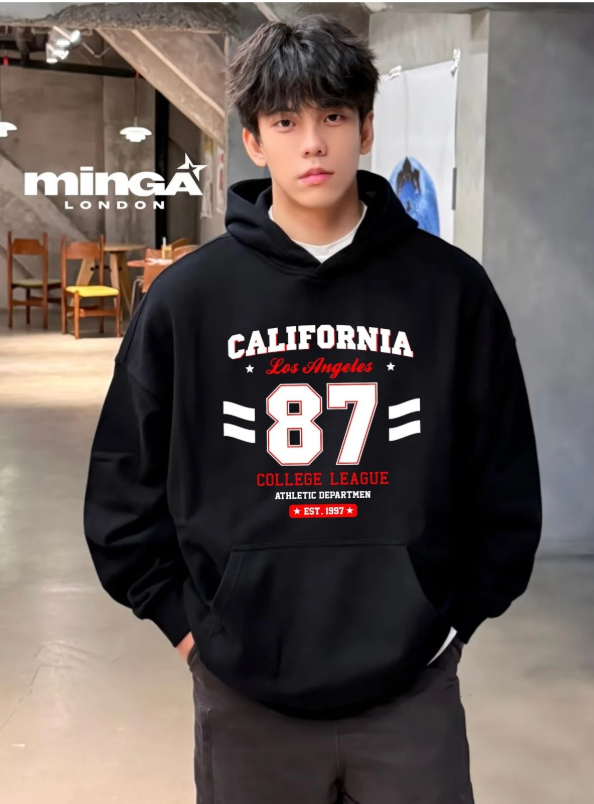 Siyah 87 Collage baskılı oversize Sweatshirt