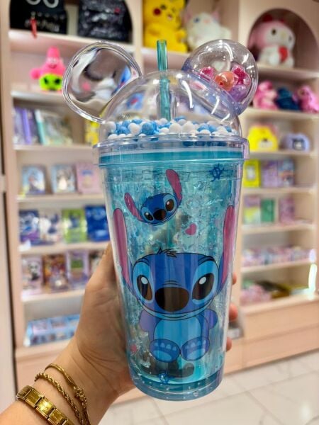 Dark Blue Stitch Pipetli Bardak