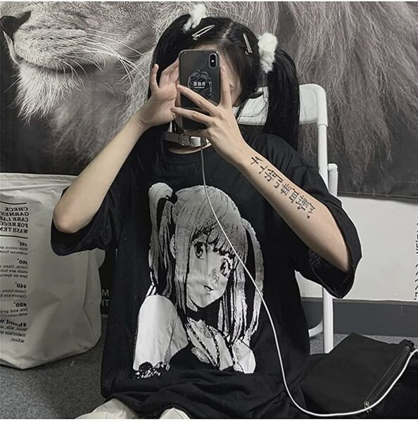 Harajuku Anime Death Note Misa Cosplay  Oversize T Shirt