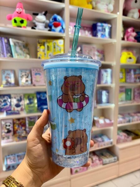 Blue Capybara Pipetli Işıklı Bardak