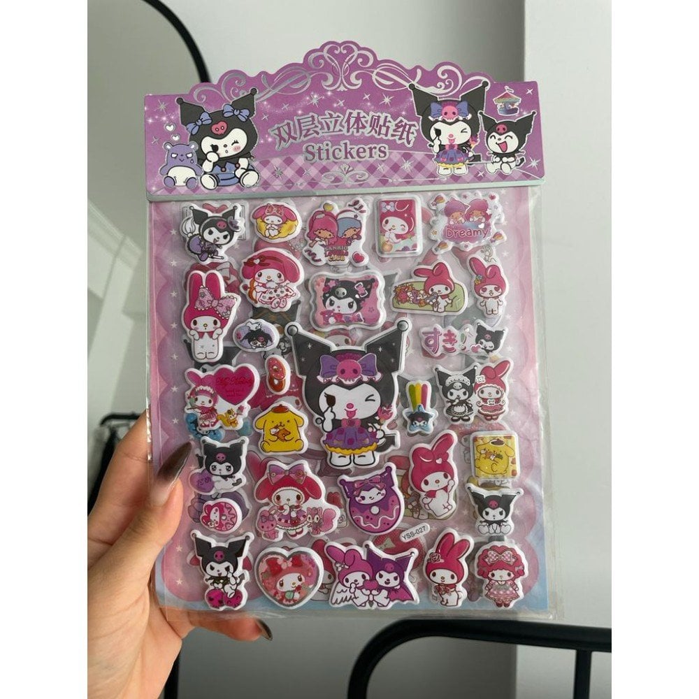Kuromi Kabartma Sticker Set