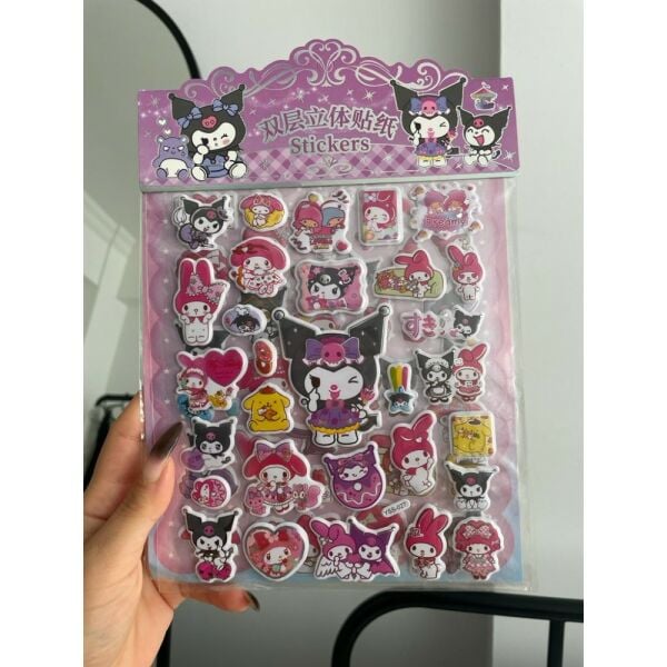 Kuromi Kabartma Sticker Set