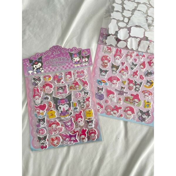 Kuromi Kabartma Sticker Set