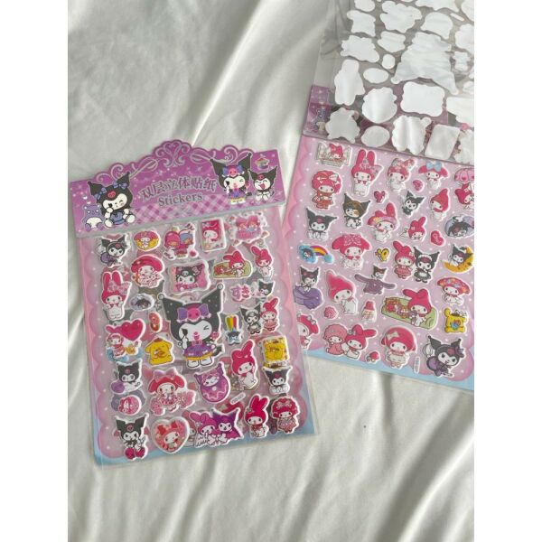 Kuromi Kabartma Sticker Set