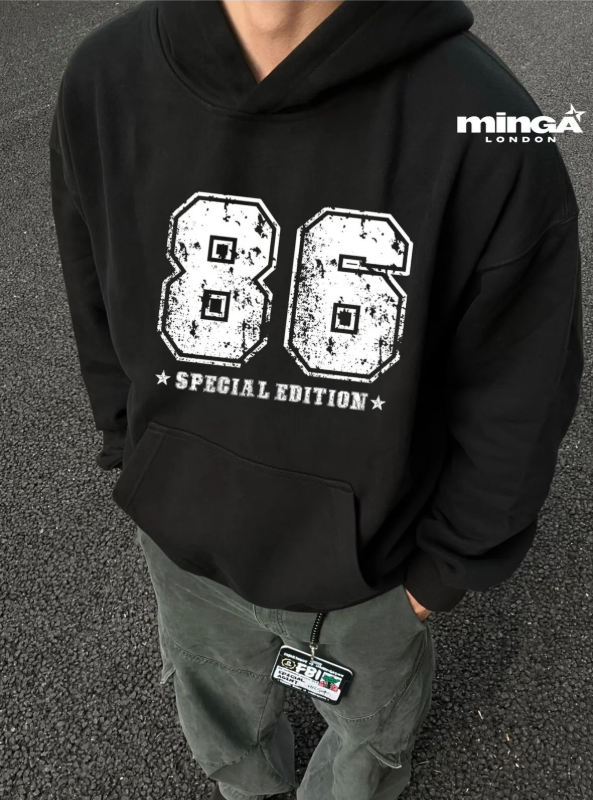 Siyah Vintage Baskılı Yeni Sezon Oversize Unisex Sweatshirt