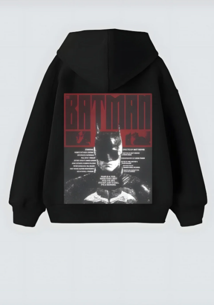 The Batman Tasarım Kapşonlu Unisex Sweatshit Hoodie