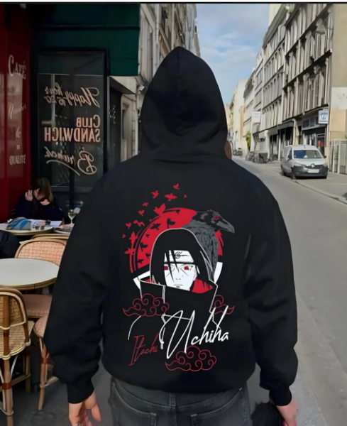 Uchiha Tasarım Kapşonlu Unisex Sweatshit Hoodie