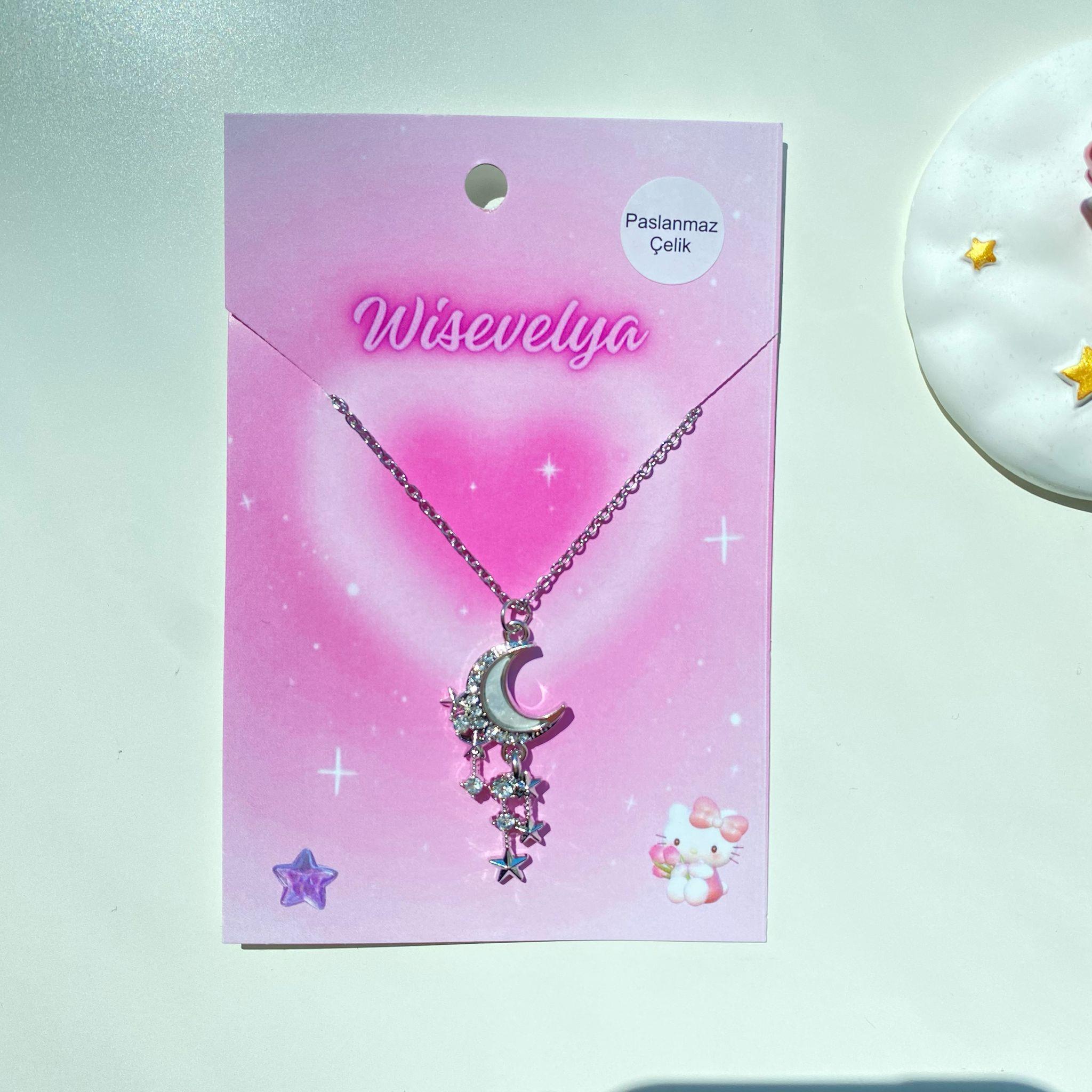 Moon Stars Çelik Kolye