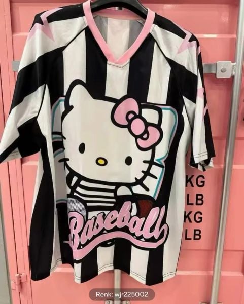 Siyah Hello Kitty Detail Jersey Forma