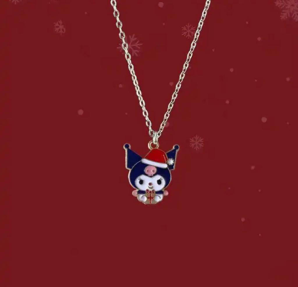 Kuromi Navy Blue Cross Kolye