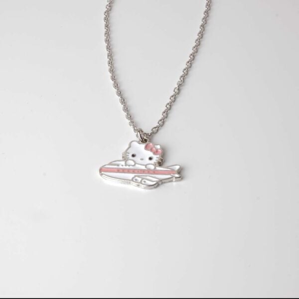 Hello Kitty  Pink Airplane Kolye