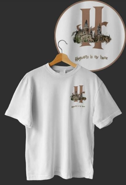 Harry Potter Hogwarts Is My Home Minimal Özel Tişört