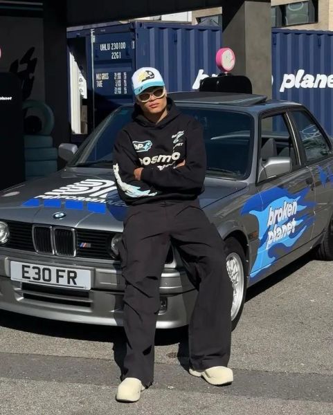 Racing Cosmic Speed Detail Oversize Sweatshirt