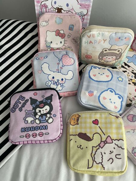 Kawaii Purple Bunny 2 Bölmeli Organizer Ped Çantası