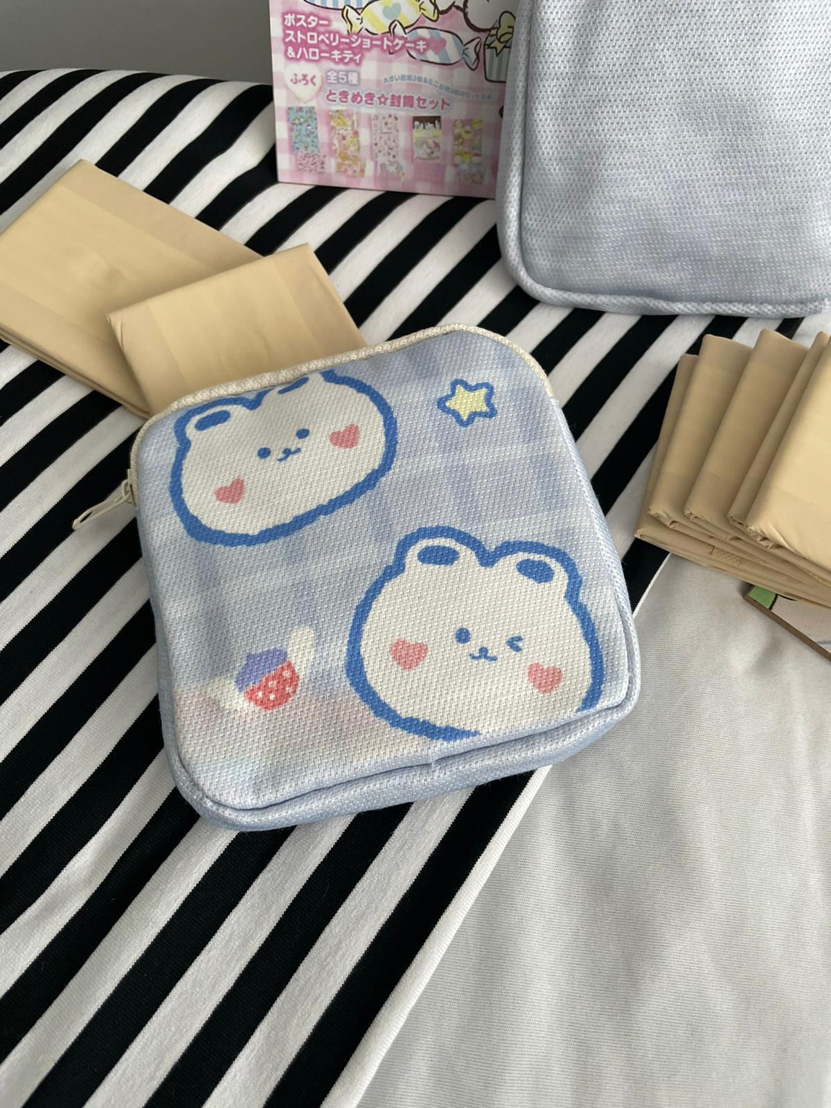 Kawaii Cute Bear 2 Bölmeli Organizer Ped Çantası