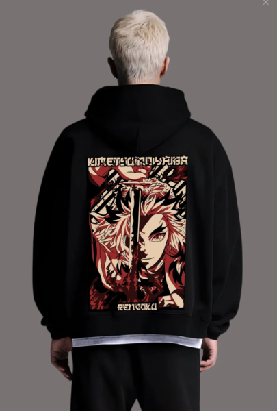 Kyojuro Rengoku Demon Slayer Kapşonlu Unisex Sweatshirt