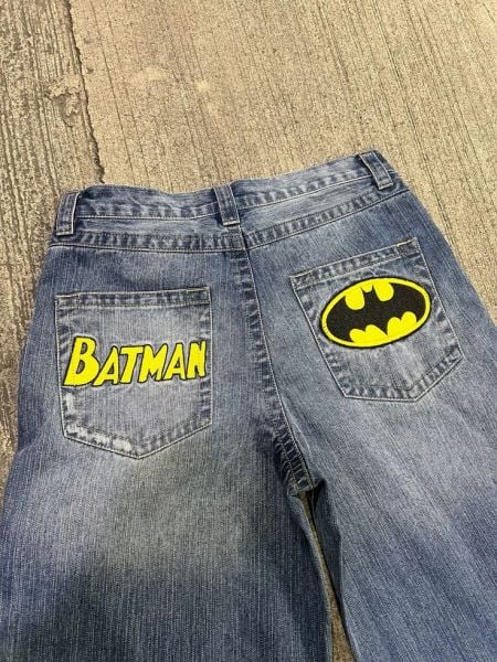Batman Detaylı Baggy Unisex Jean