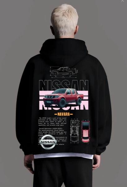 Nissan Navara Model Araba Kapşonlu Unisex Sweatshirt