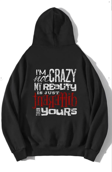 Oversize Unisex I'm Not Crazy Hoodie