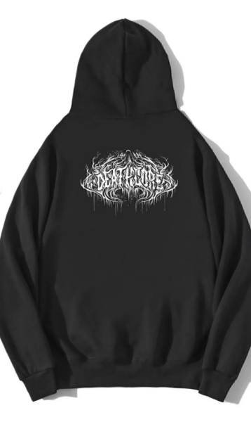 Unisex Oversize Deathcore Lettering Sweatshirt Hoodie