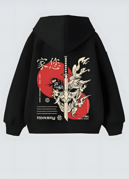 Yakuza Anime Tasarım Kapşonlu Unisex Sweatshit Hoodie