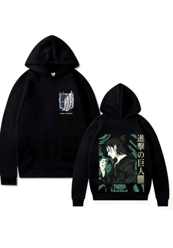 Attack on Titan Ön-Arka Baskılı New Season Oversize Sweatshirt