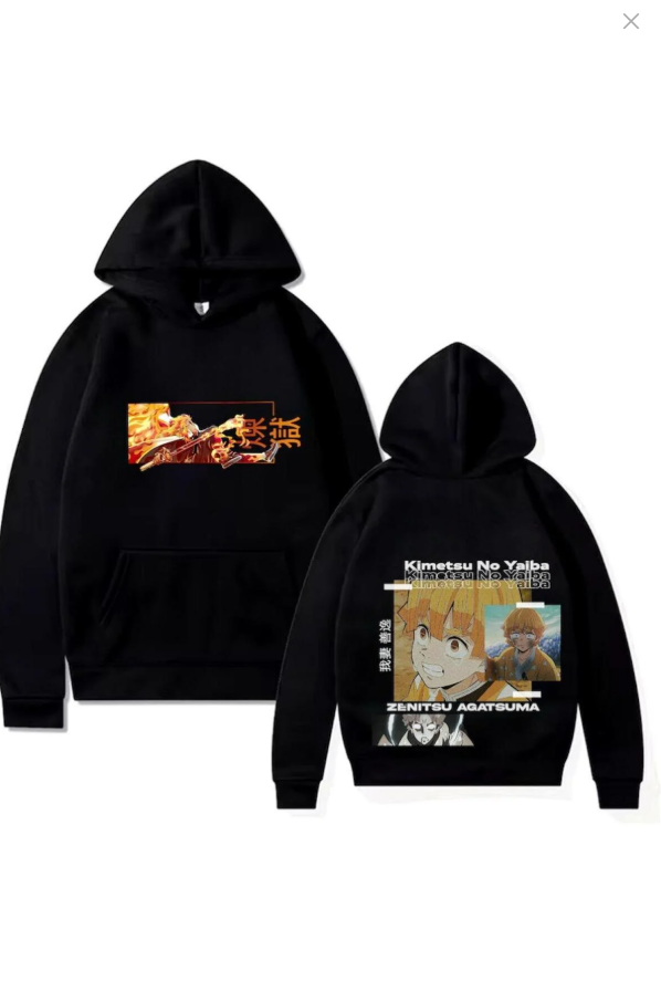 Demon Slayer Zenitsu Agatsuma Baskılı New Season Oversize Hoddie
