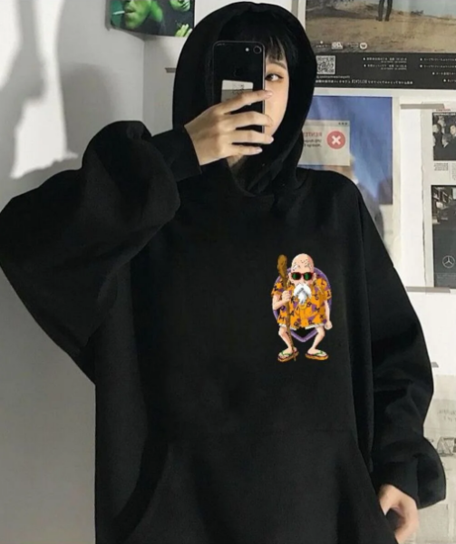 Dragon Ball Usta Roşi Ön - Arka Baskılı Yeni Sezon Sweatshirt