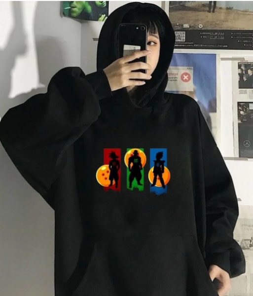 Dragon Ball Z Ön Arka Baskılı Yeni Sezon Sweatshirt