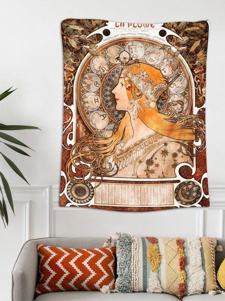 Vintage La Plume Kadife Duvar Halısı 70x100 cm