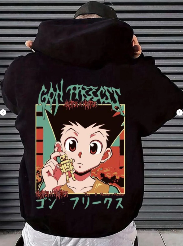 Hunter X Hunter Nen x Impact Sırt ve Ön Baskılı Oversize Hoddie