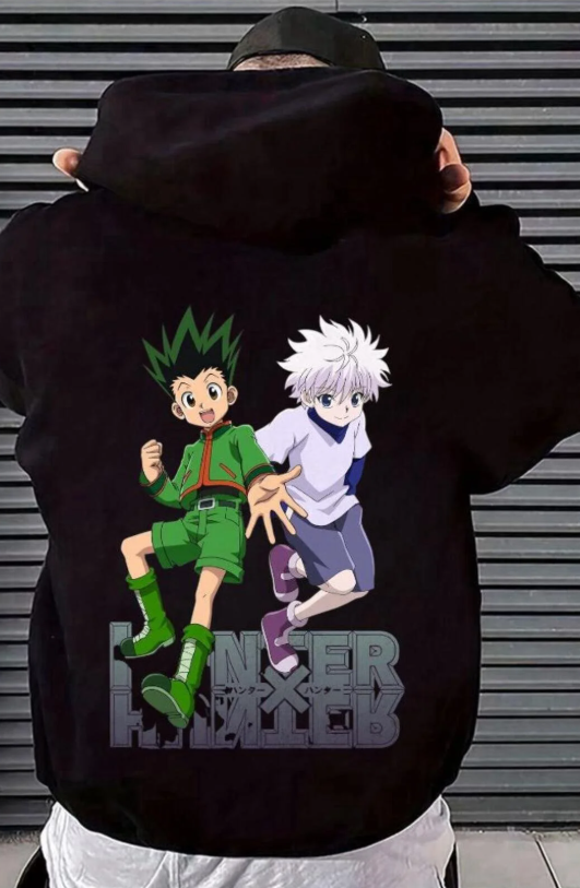 Hunter X Hunter Sırt ve Ön Baskılı Oversize Sweatshirt