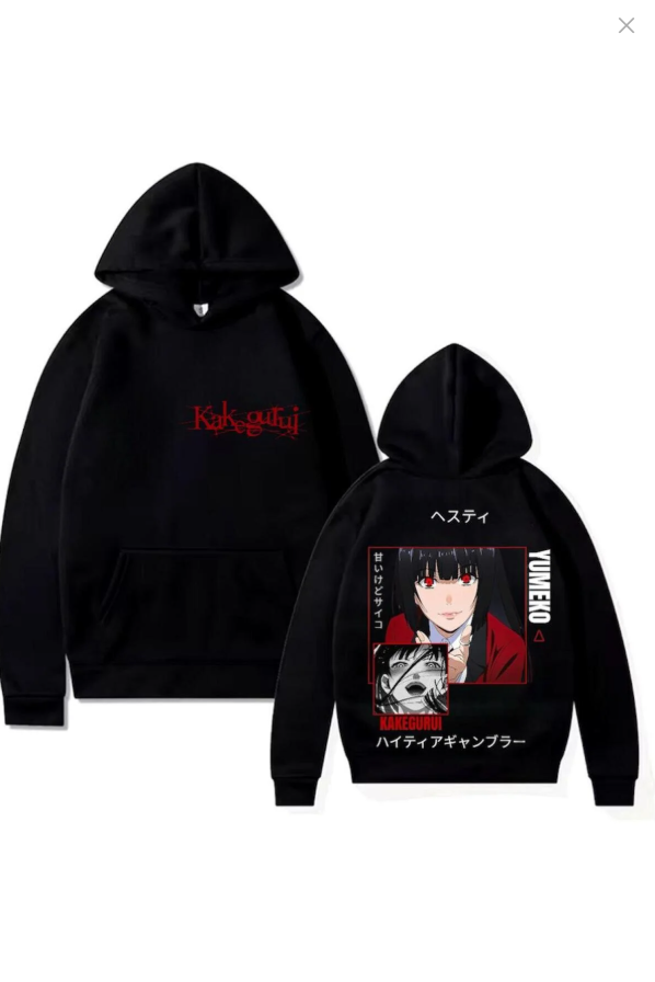 Kakegurui Yumeko Jabami Ön- Arka Baskılı New Season Oversize Sweatshirt