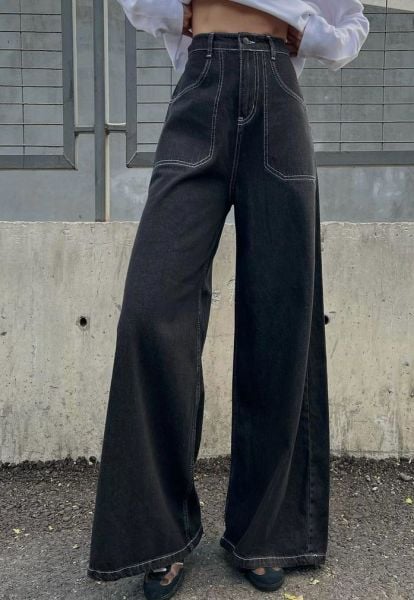 Flame Nakışlı Pantolon