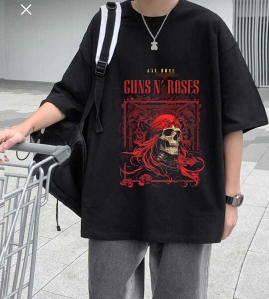 Guns N' Roses Baskılı Siyah T-Shirt