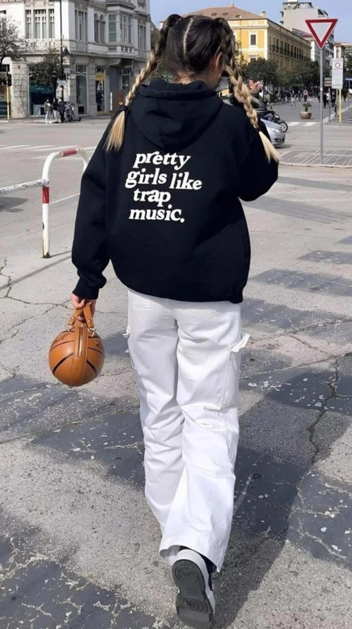 Pretty Girls Like Trap Music Unisex Oversize Hoodie