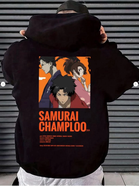 Samurai Champloo Anime Ön Arka Baskılı Yeni Sezon Sweatshirt