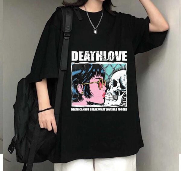 Death Love Baskılı Siyah T-Shirt