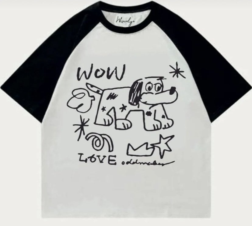 Wow Dog Kısa Kollu Oversize (unisex) T-shirt