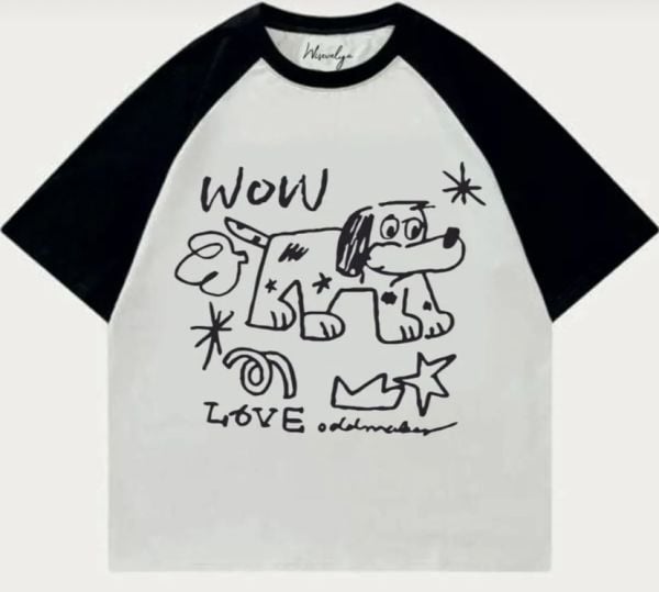 Wow Dog Kısa Kollu Oversize (unisex) T-shirt